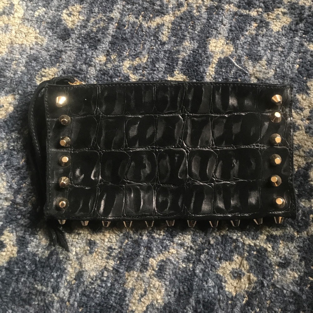 Linea pelle black clutch